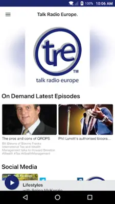 Talk Radio Europe android App screenshot 1